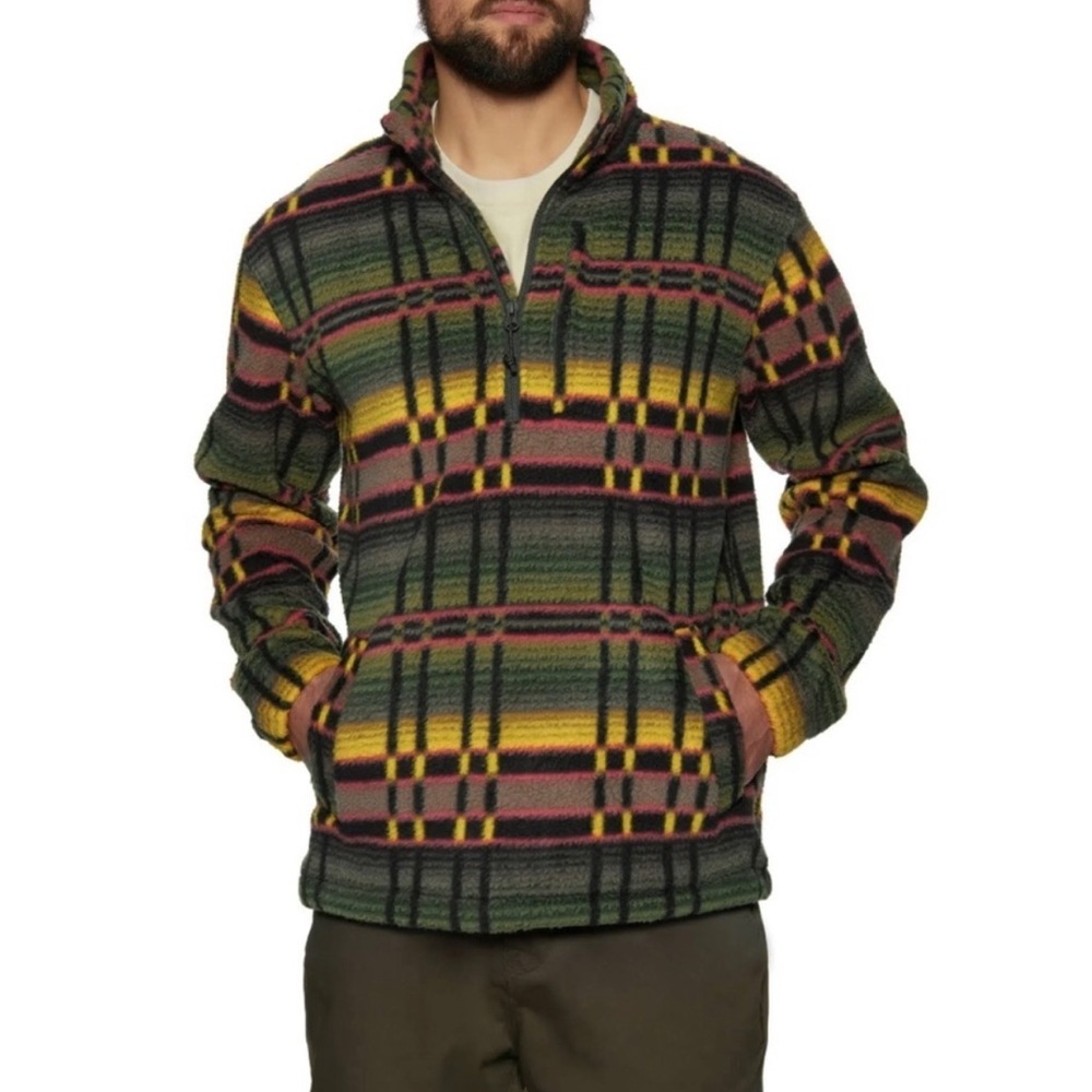 BILLABONG Boundary Mock Neck Fleece L Mens‎ Pullover Sweater GUC